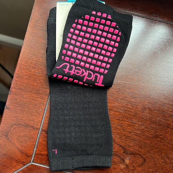 Tucketts BlackToeless Non Slip Grip Ballerina Ballet style Socks NEW - Picture 5 of 8